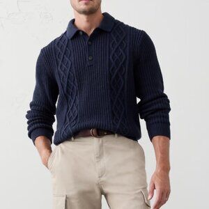 Banana Republic Factory Cable Sweater Polo